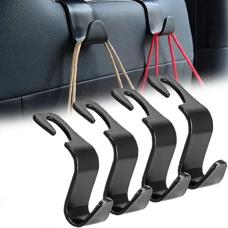 4-Piece Car Headrest Seat Back Storage Organizer Hanger Hooks