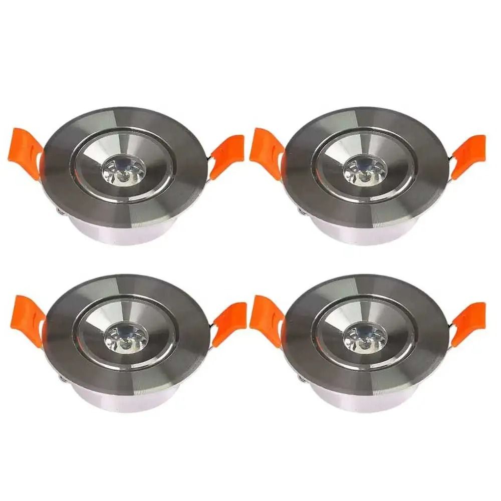 4-Pack DC 12V Recessed LED Puck Lights (3W for 50mm–55mm Cutout)