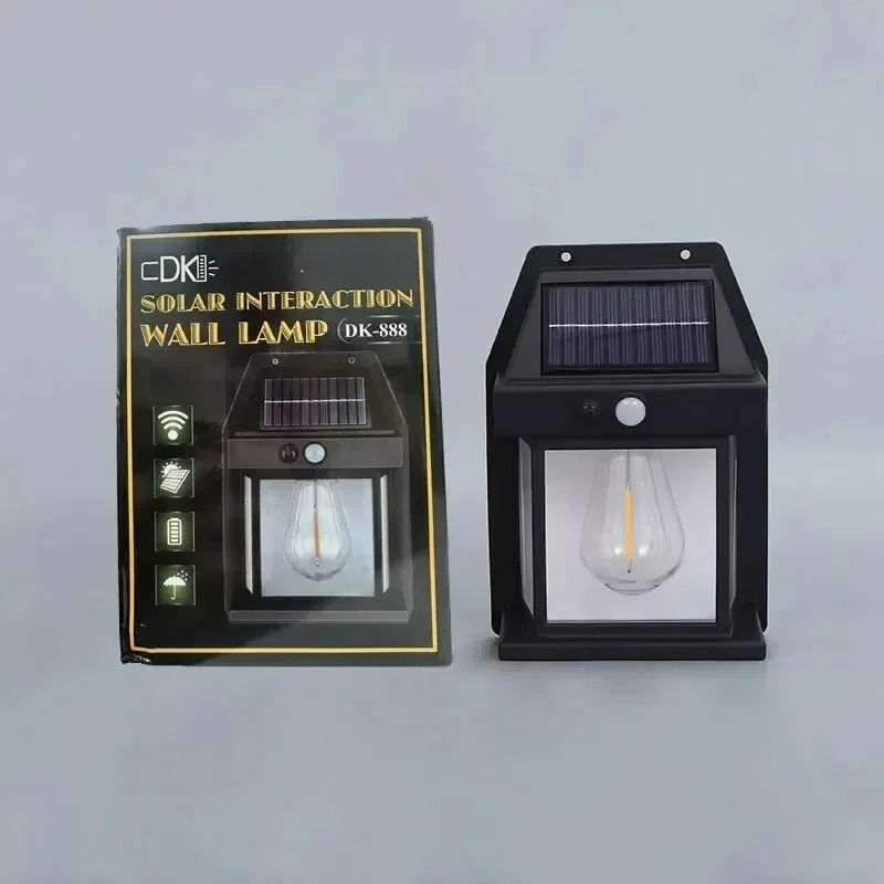 Solar Tungsten Filament Motion Sensor Wall Light