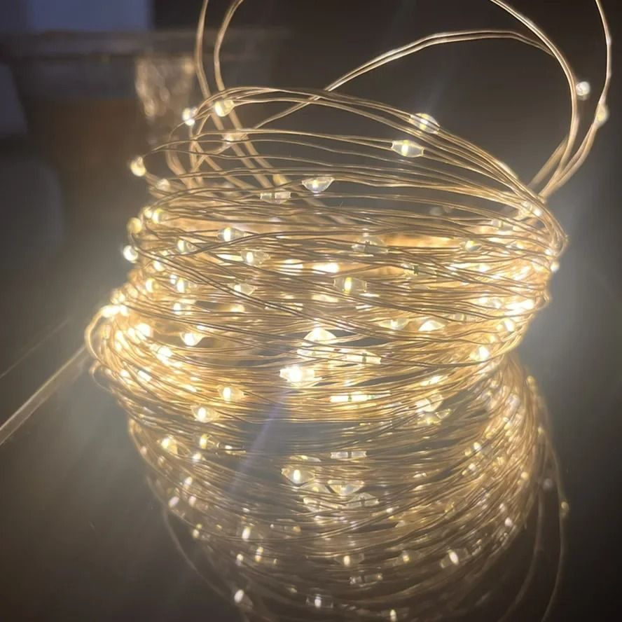 Battery-Powered Waterproof Copper Wire LED Fairy String Lights