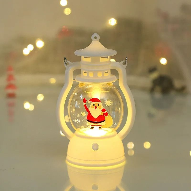 Portable LED Christmas Santa Claus & Snowman Lantern