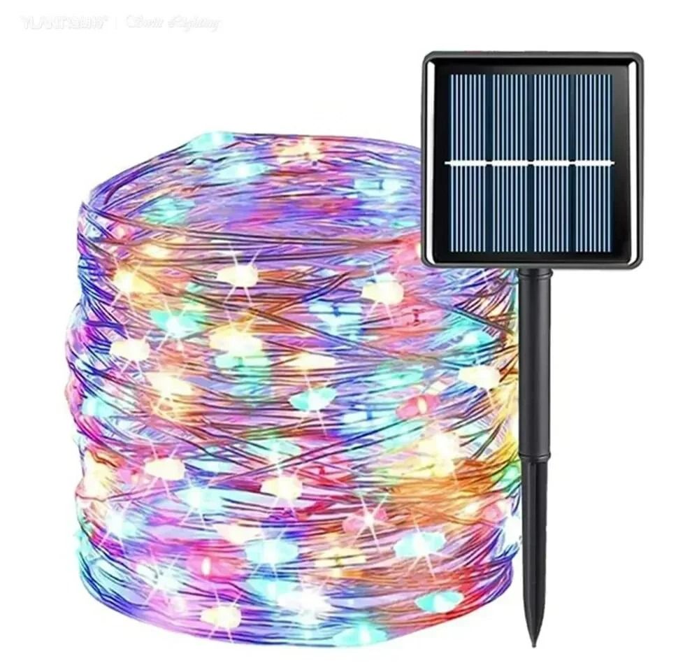 Solar Outdoor Copper Wire LED Fairy String Lights