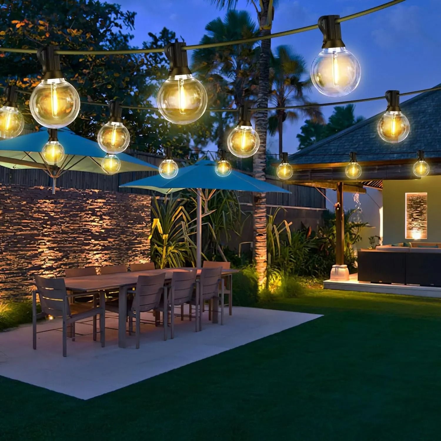 G40 Outdoor Commercial LED Globe String Lights (Shatterproof)
