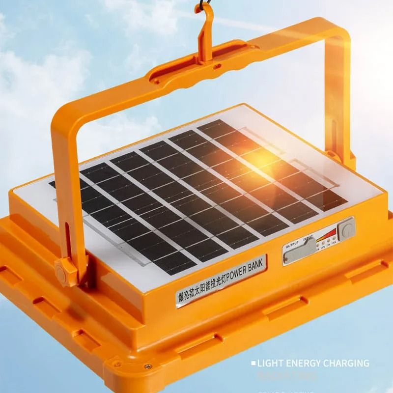 High-Power Solar Rechargeable Magnetic LED Camping Lantern & Power Bank
