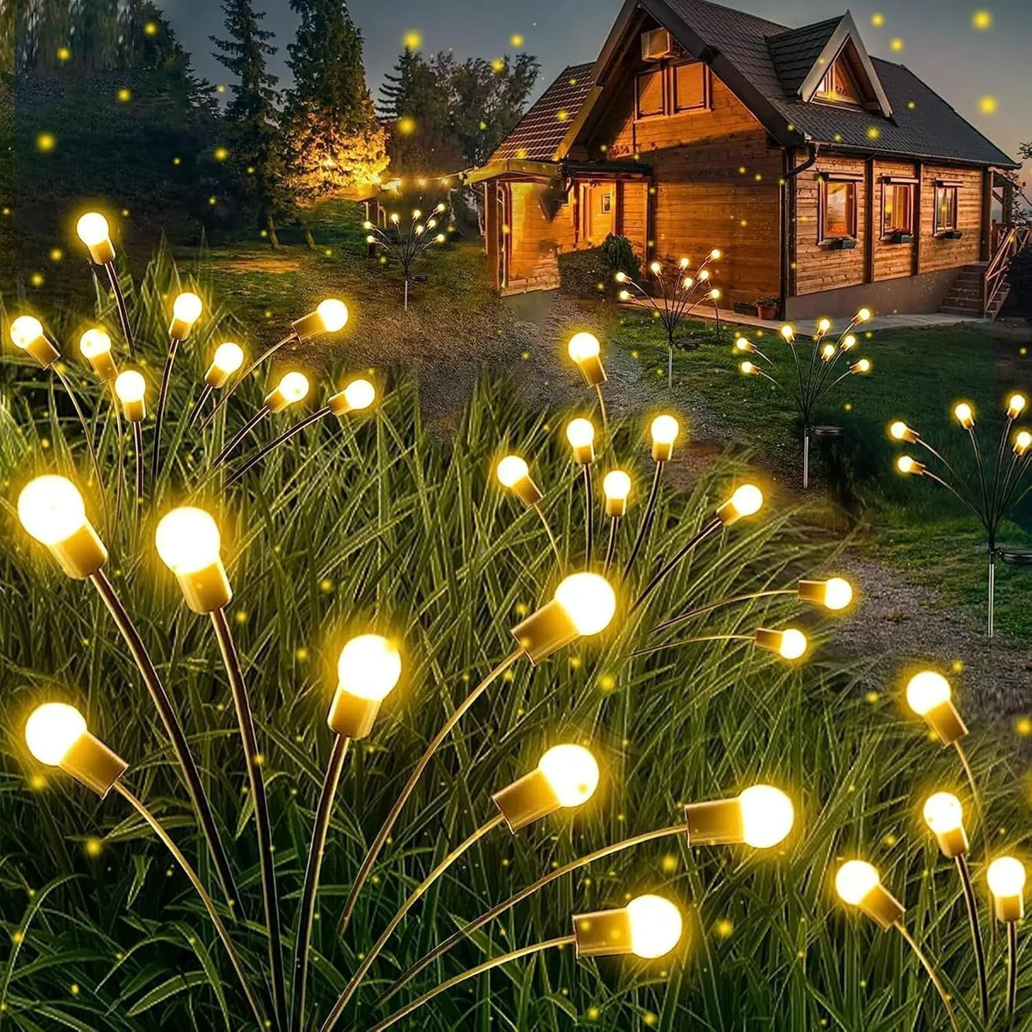 Solar Garden 10-LED Firefly Lights & Swaying Outdoor Courtyard Accent