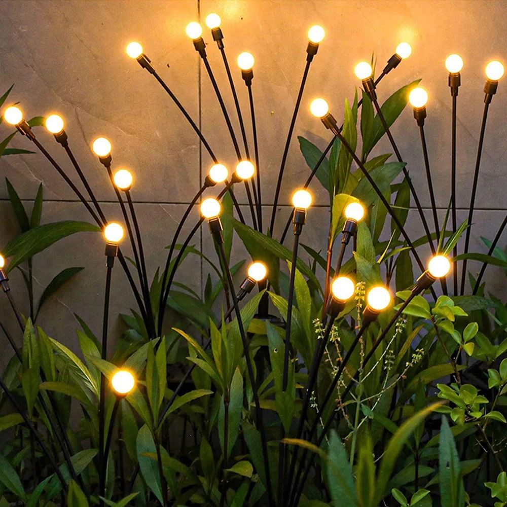 Solar LED Firefly String & Fairy Pathway Lights & Landscape Garland Accent
