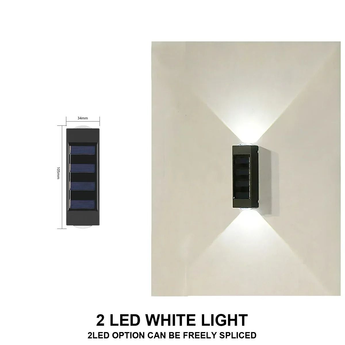 Solar Up & Down Dual-Beam LED Wall Lights