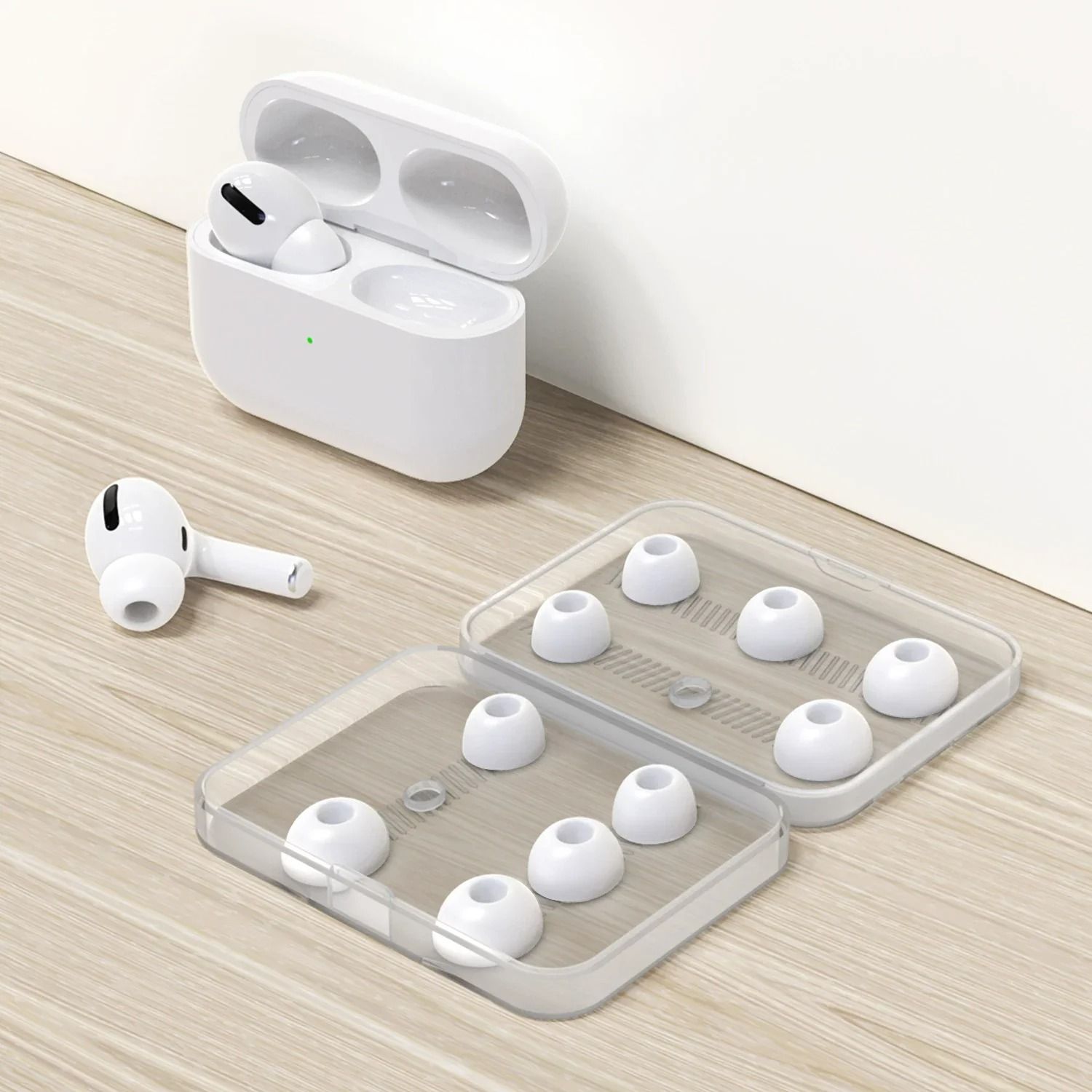 Replacement Silicone Ear Tips with Dust Mesh for AirPods Pro