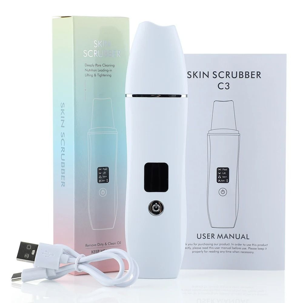 Ultrasonic Skin Scrubber & EMS Facial Peeling Spatula