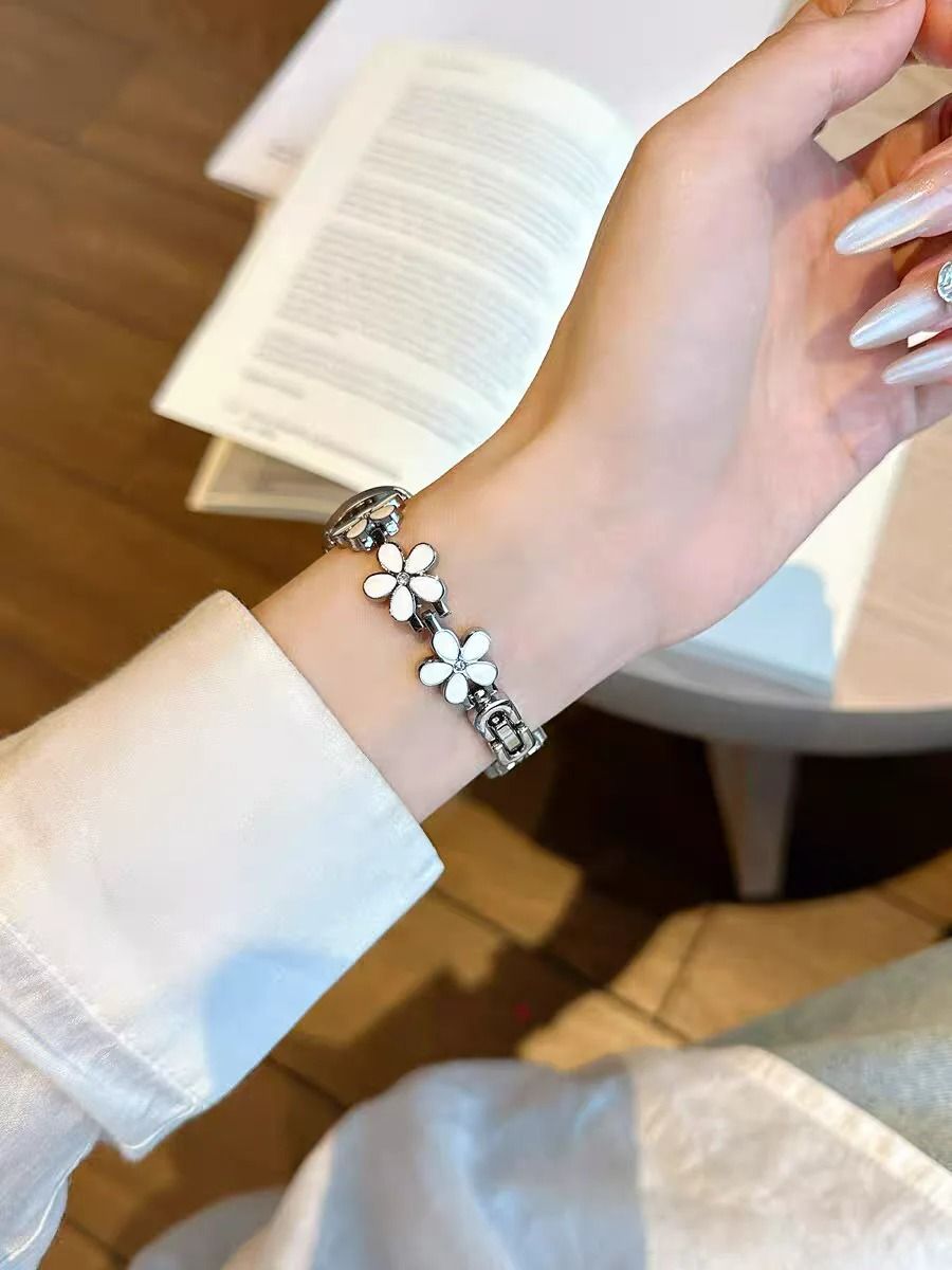 Fashion Flower Metal Bracelet Strap for Xiaomi Smart Band 8, 9 & 10