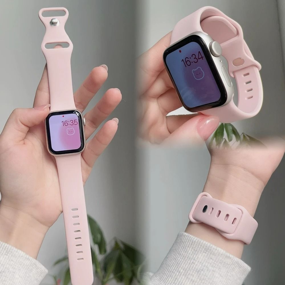 Dual-Color Sport Breathable Silicone Watch Strap for Apple Watch Series 1 through 11 & Ultra