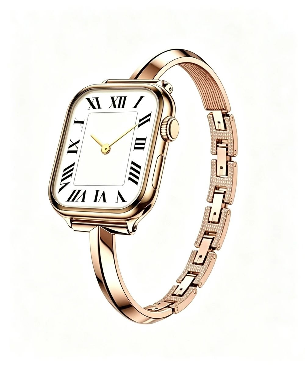 Luxury Stainless Steel Jewelry Link Bracelet Strap for Apple Watch Series 1 through 11 & Ultra