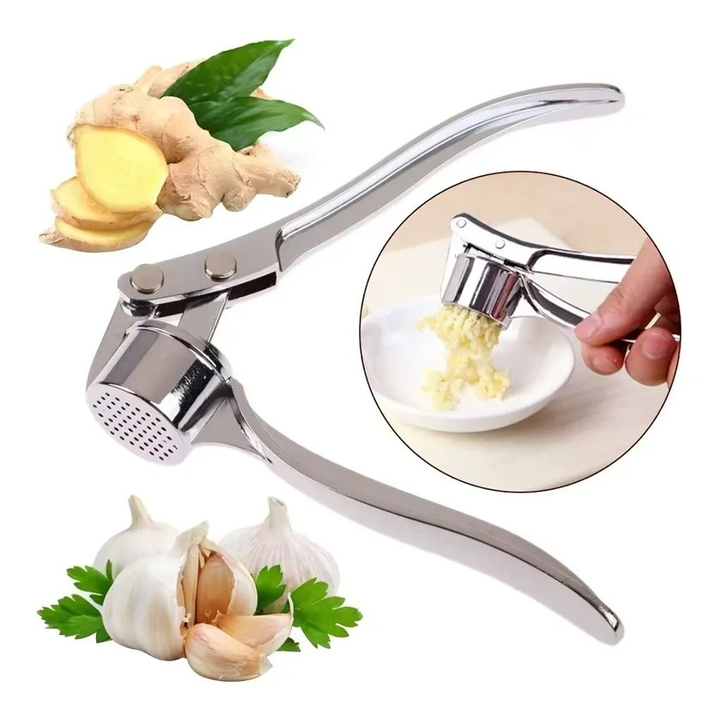 Stainless Steel Garlic Press & Ginger Grinder Tool