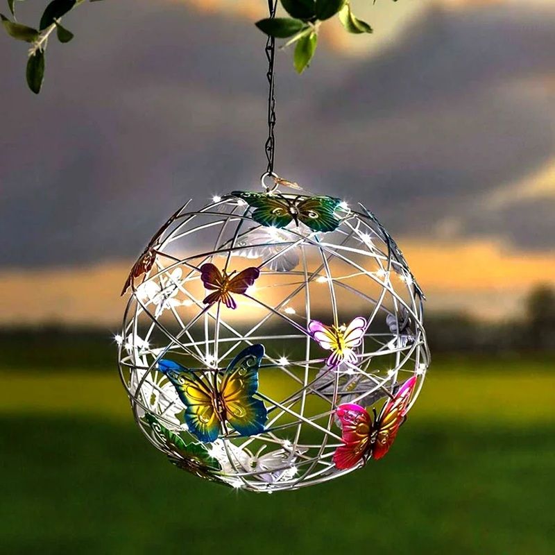 LumiWings Solar Butterfly Wind Chime – Colorful Outdoor LED Light for Garden & Patio Decor