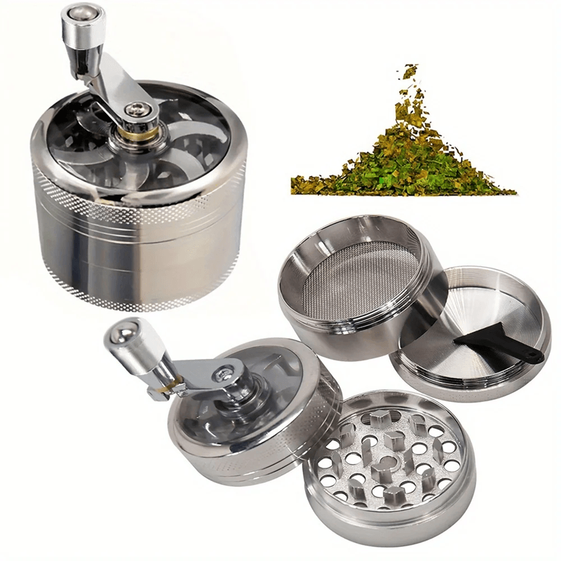 Manual Nut and Spice Grinder - Handheld Crusher for Nutmeg, Ginger, Rock Salt & Peppercorn