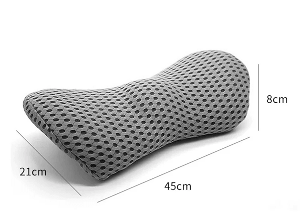 ComfortCore Memory Foam Lumbar Pillow – Breathable Car Seat & Bed Cushion for Back Support