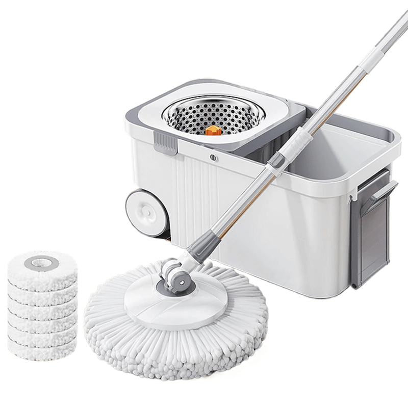 Automatic Spin Mop and Bucket Set 360 Degree Self Wringing Floor Mop with Built In Dehydration Syste