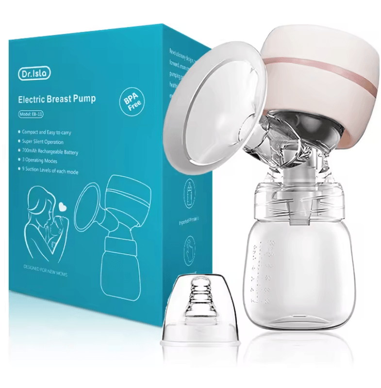 QuietFlow Electric Breast Pump - High Suction, Painless and Portable Breastfeeding Solution