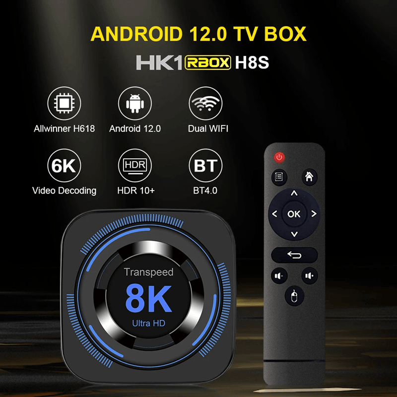 トランススピードAndroid 13.0搭載 8K TV BOX Transpeed Android TV Box with 8K Support and Dual WiFi Strea