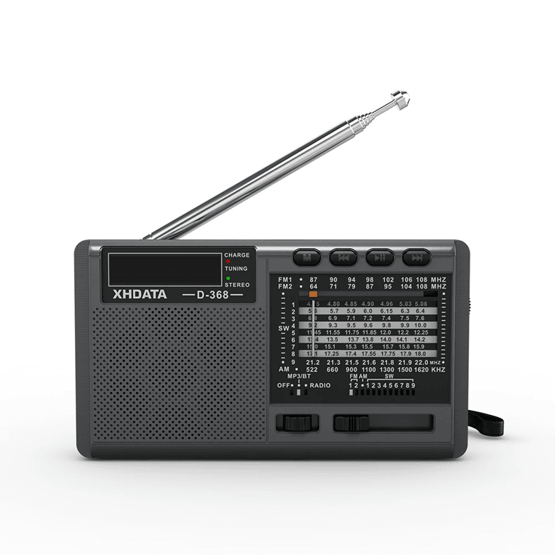 XHDATA D368 Bluetooth Radio FM AM SW MP3 Speaker with Rechargeable Battery