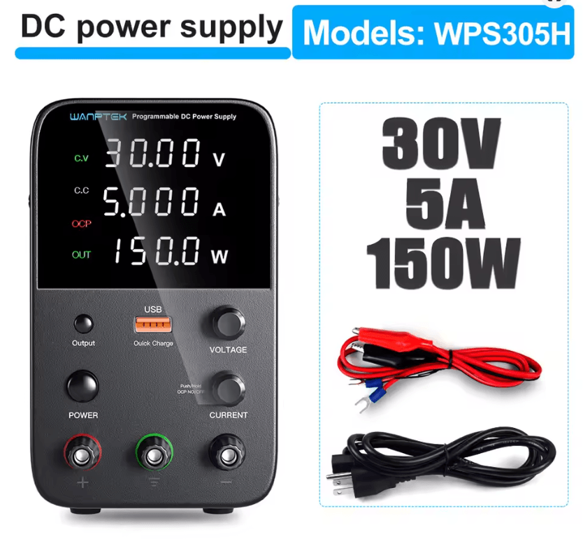 Programmable DC Power Supply 30V 10A Wanptek WPS3010H Adjust | Inspire ...
