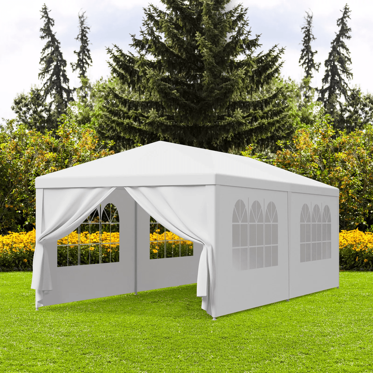 10 x 20 Outdoor Party Tent with 6 Removable Walls for Weddings and Events