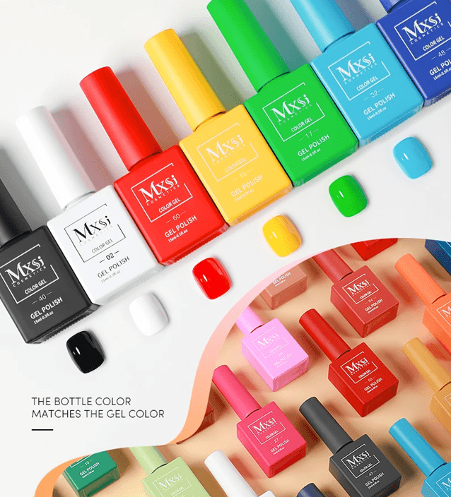 MXSI 60 Color UV Gel Nail Polish Set 15ml – Glitter Soak Off