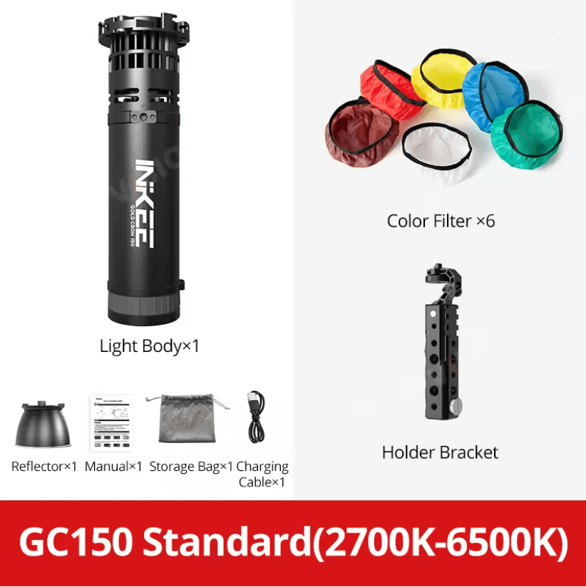INKEE GC150 Portable LED Video Light with Adjustable Color T