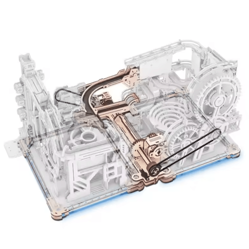 ROKR Marble Spaceport Electric Wooden Marble Run 3D Puzzle Kits