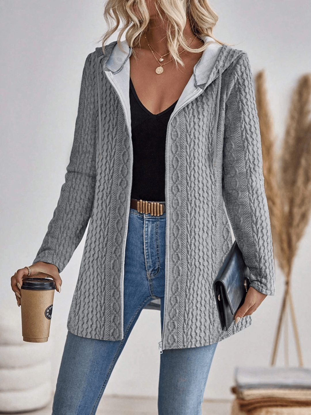 タグ付き未使用 Cozy Chic Women's Zip Up Hoodie CozyChic Womens Zip Up Hooded Sweatshirt | Inspire Uplift