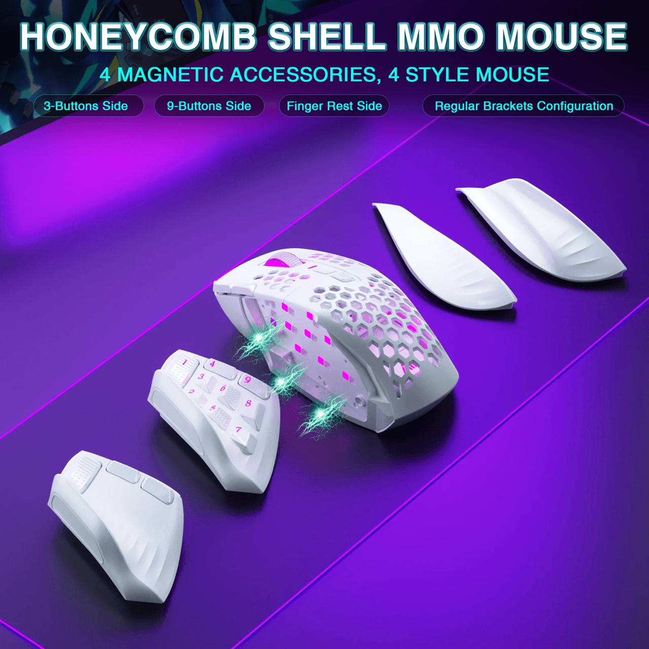 Pro Wireless MMO Gaming Mouse with 16 Side Buttons 24000 DPI | Inspire ...