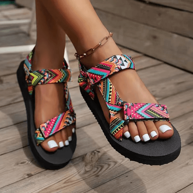 Womens Flat Beach Sandals with Hemp Rope Design Casual Summe | Inspire ...