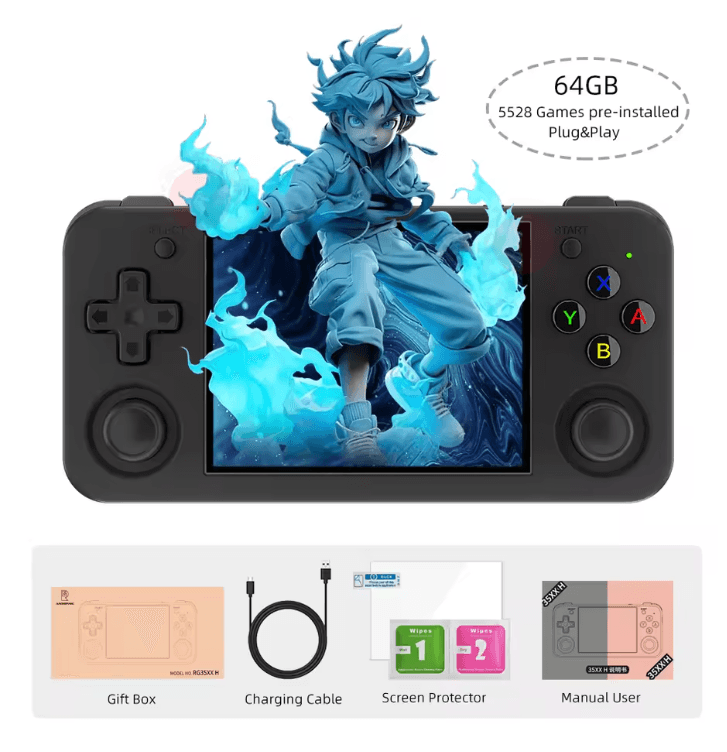 ANBERNIC RG35XX H Retro Handheld Game Console with IPS Screen and 5000+ Games
