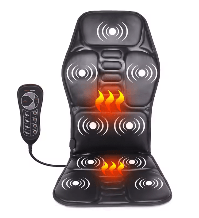 Electric Back Massager Chair Cushion with Heat and Vibration for Home Car and Office