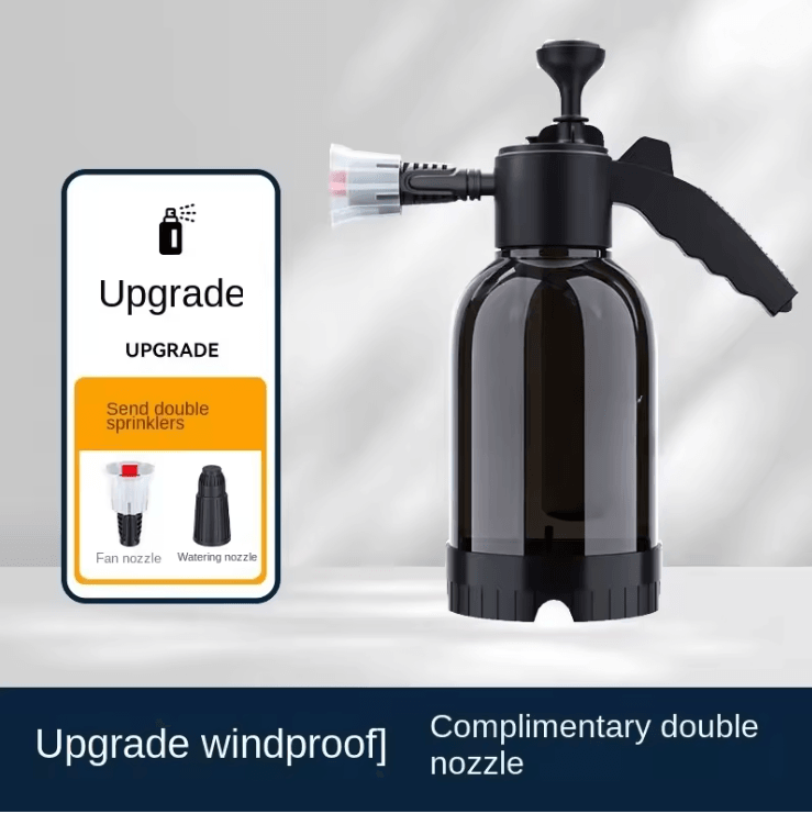 2L HandPump Foam Sprayer with Adjustable Nozzles for Car Wash and Window Cleaning