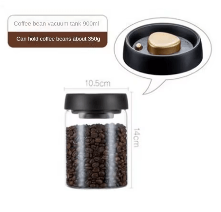AeroSeal Vacuum Coffee Storage Jar with Airtight Glass Design