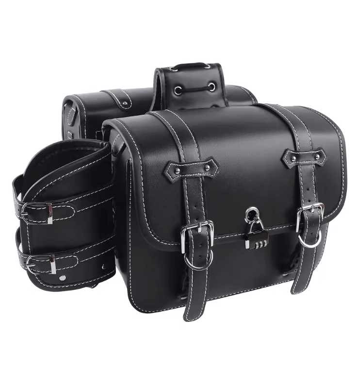 Universal Large Capacity Motorcycle Saddle Bag Side Tool Storage for Cruisers