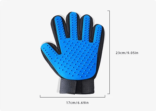 FurEase Pet Grooming Glove for Cats and Dogs – Gentle Silicone Hair Remover and Massaging Brush