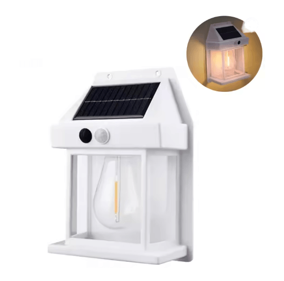SolarAura Retro Wall Lamp – Motion Sensor Solar Outdoor Wall Light