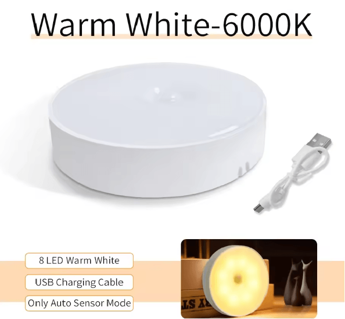 NightGlow Rechargeable Motion Sensor LED Night Light