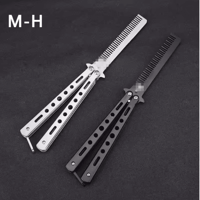 Butterfly Comb Razor Foldable Training Butterfly Comb for Hair and Beard Styling | Inspire ...