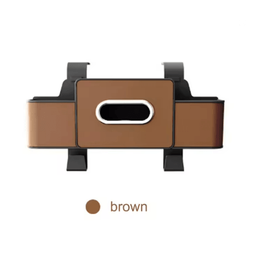 Car Backseat Organizer with Leather Storage Bag and Cup Holder