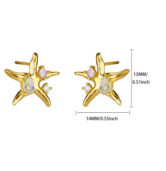SeaCharm Starfish Stud Earrings
