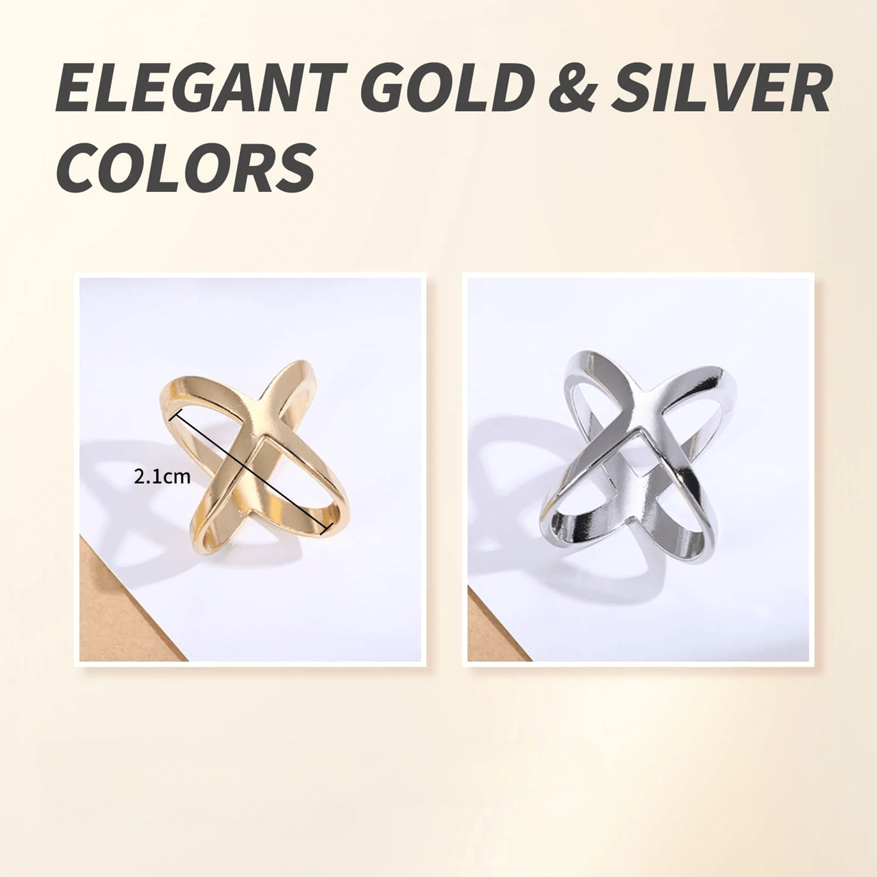 Elegant X Shape Scarf Clip | Inspire Uplift
