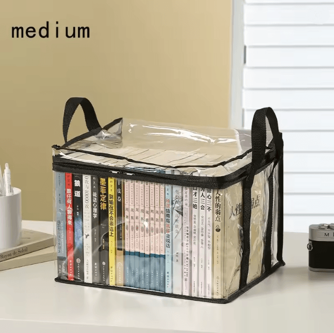 Foldable Transparent Book Storage Box