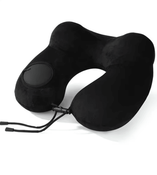 Press and Inflate Portable Neck Pillow for Travel and Outdoor Comfort