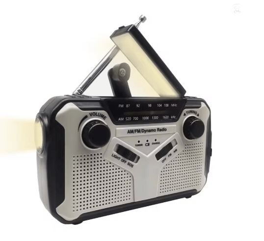 Emergency Hand Crank Solar Radio with Flashlight and Power Bank