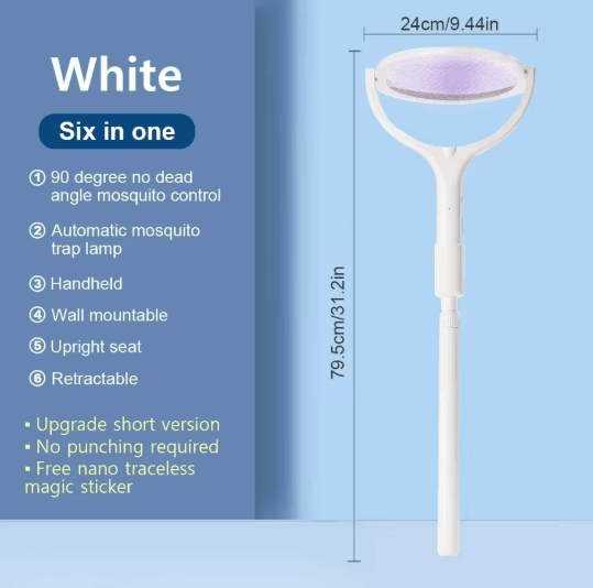 Rechargeable Electric Mosquito Swatter Bug Zapper Racket With LED Lamp