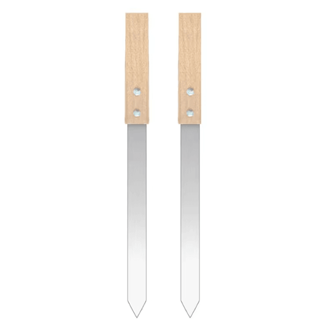 Wide Flat Stainless Steel BBQ Skewers for Kebab and Grilling