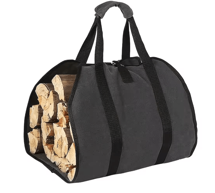 Large Capacity Firewood Carry Bag Durable Log Storage and Transport Tote
